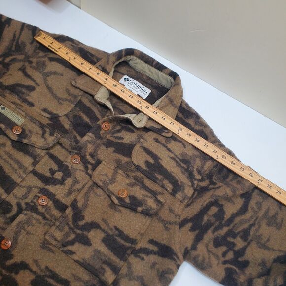 Columbia Gallatin Range Wool Blend Jacket Outfitter Camo XL - Picture 14 of 16